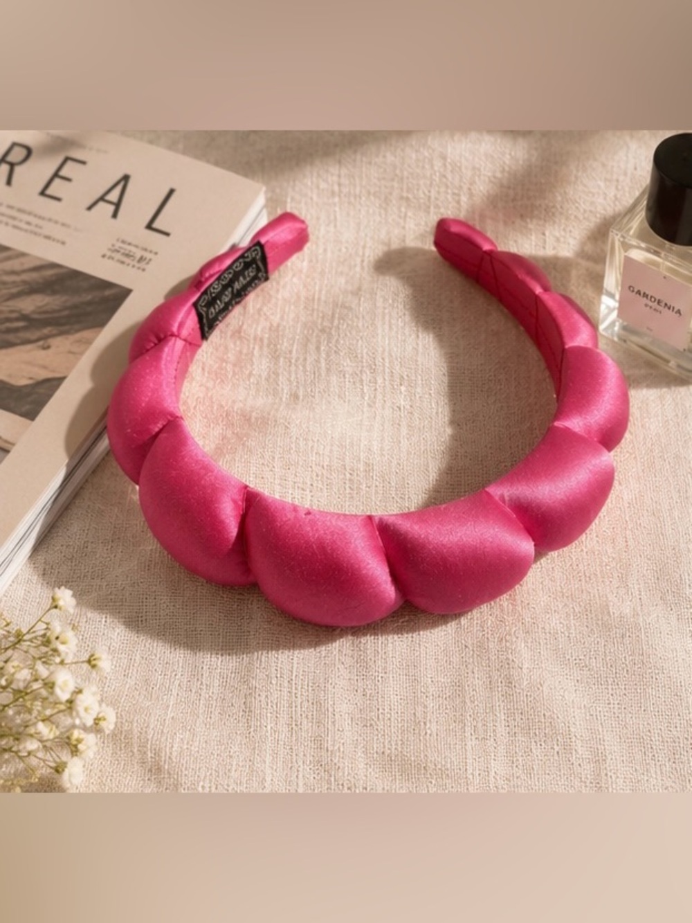 Anna & Ava Pink Satin Padded Headband Handmade Style NWT